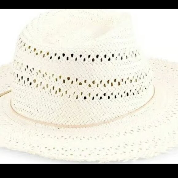 Rag & Bone Elle Perf Fedora Ivory Size M - Picture 4 of 7